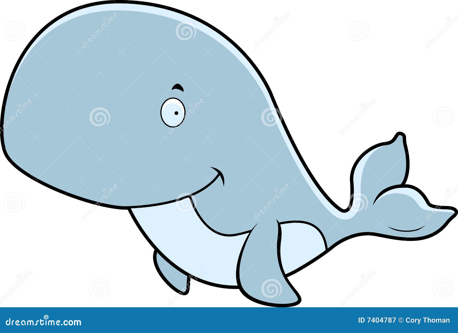 Sorridere grigio della balena del fumetto.