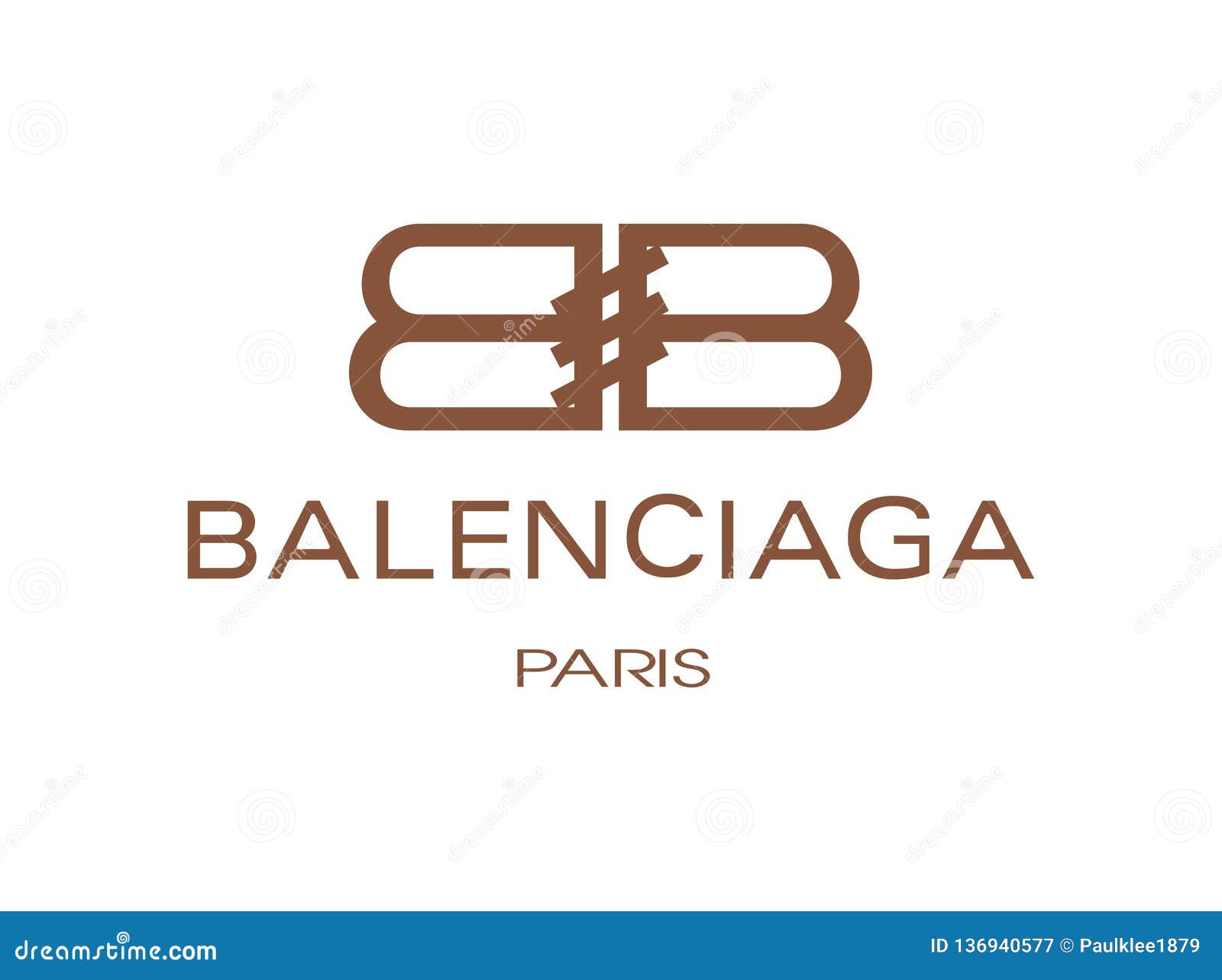 Balenciaga Logo Vector Illustration Editorial Photography ...