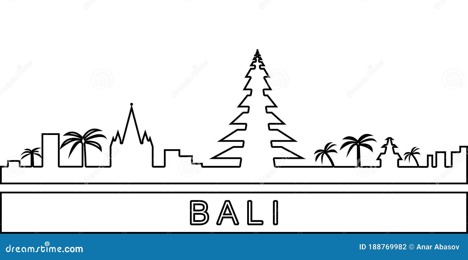 Bali Detailed Skyline Icon. Element Of Cities For Mobile Concept And