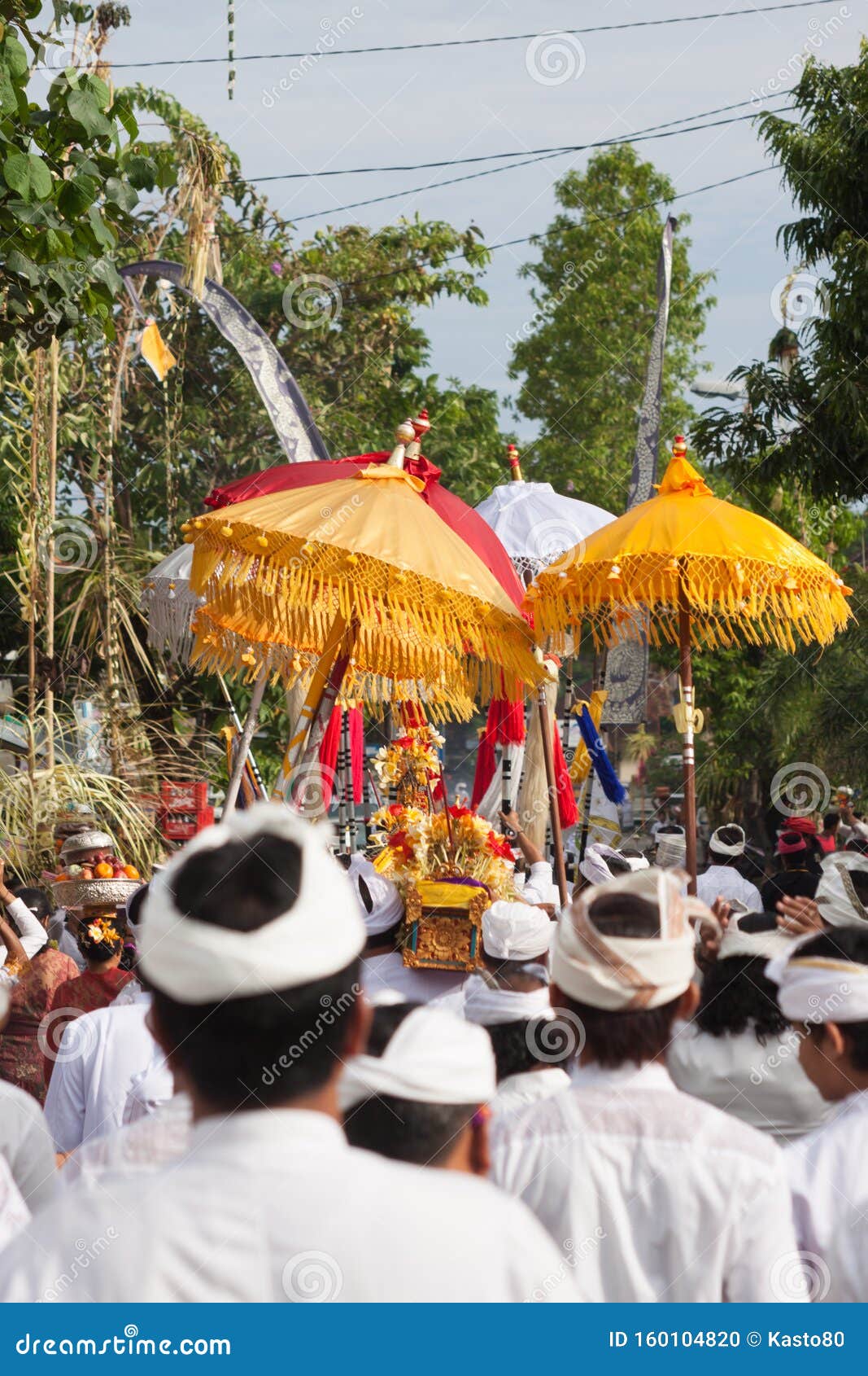 Bali Indonesia Feb 2 2012 Hari  Raya  Galungan  And 