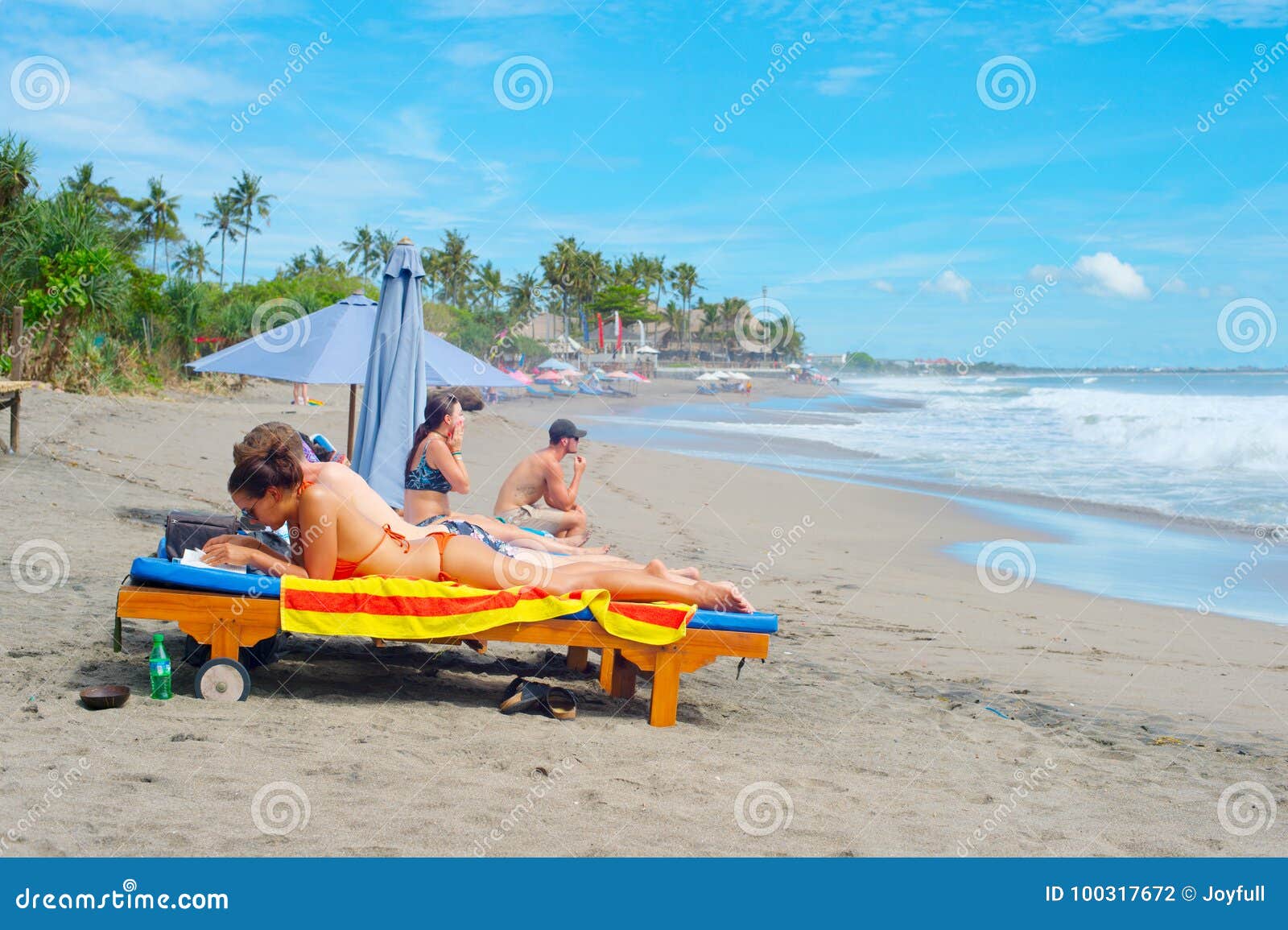 Couple On Tropical Beach. Bali Editorial Photography - Image of couple