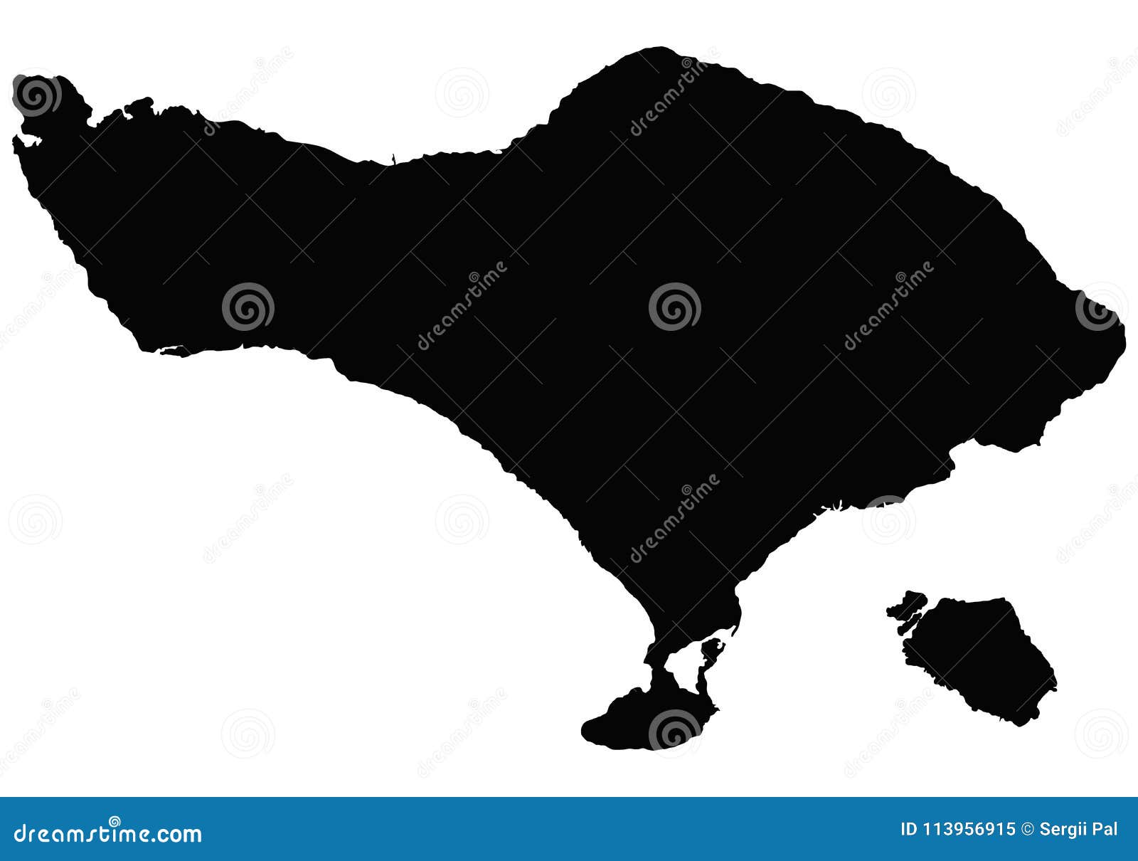 Bali map vector outline. stock vector. Illustration of bali - 113956915