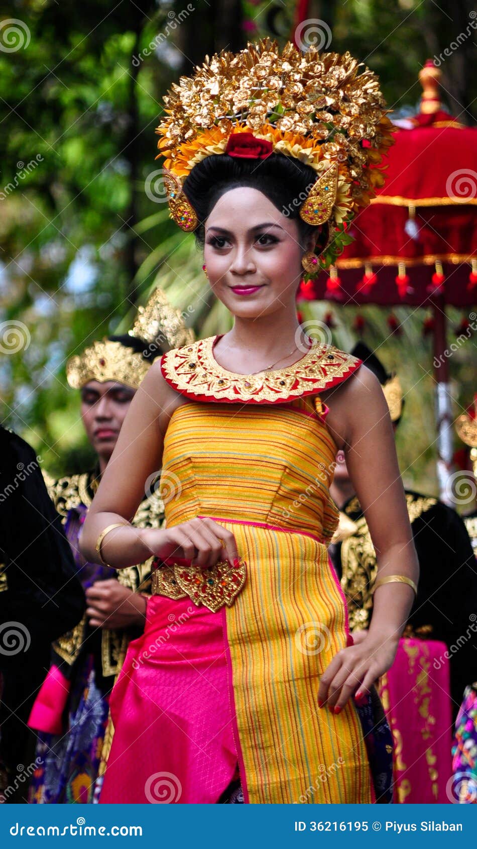 Balinese Girl With Traditional  Dress  Editorial Image 