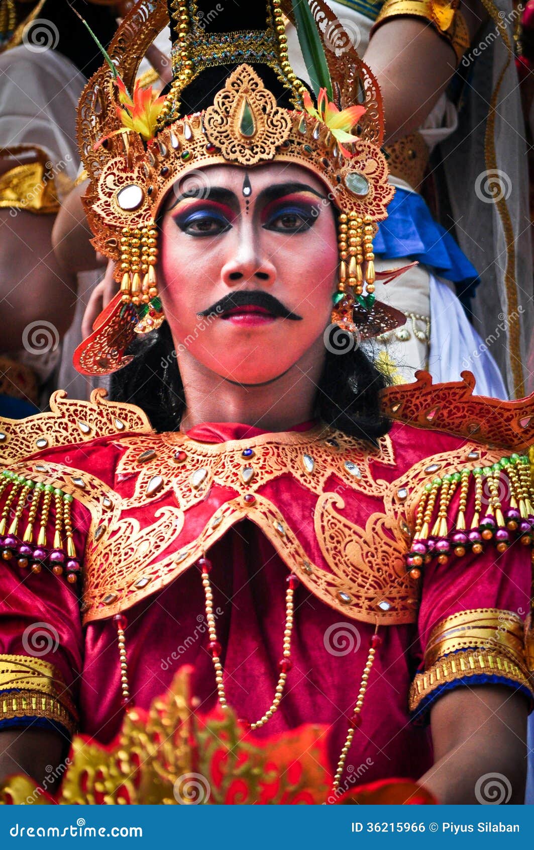 Balinese Man Parade With Traditional  Dress  Editorial Photo 