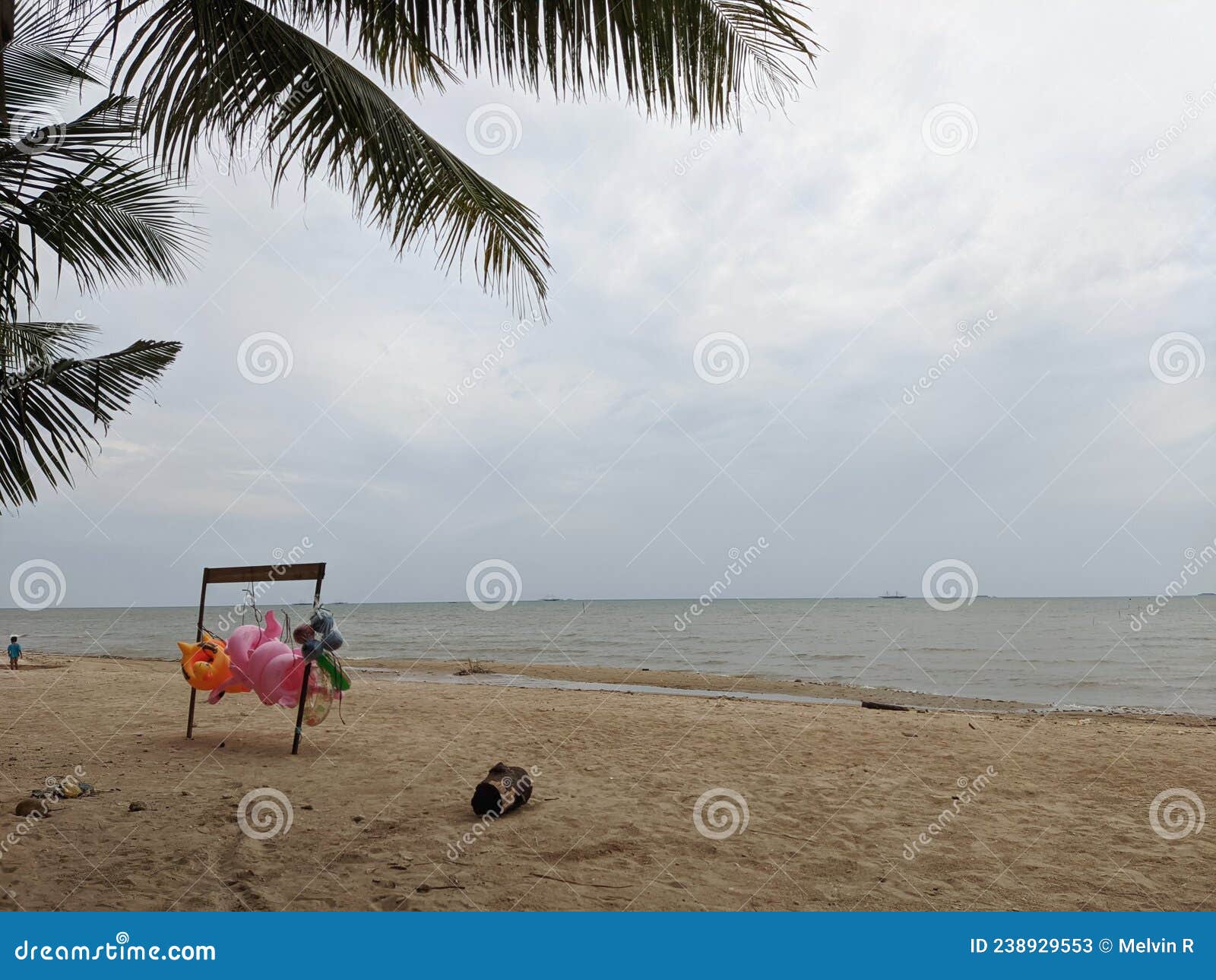 Nelayan Beach Tourism in the City of Balikpapan, Indonesia Stock Image