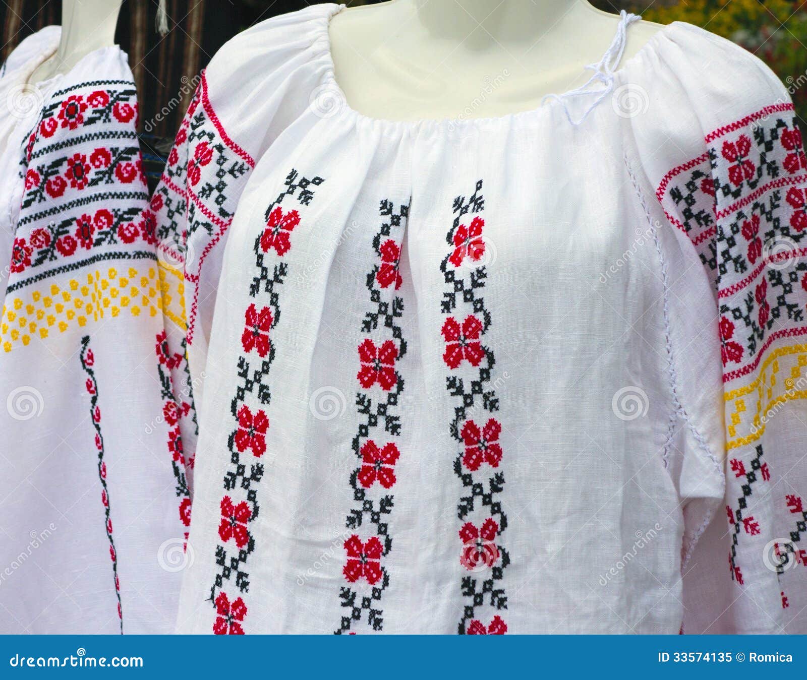 Balkan Embroidered National Traditional Costume Clothes Stock Image ...