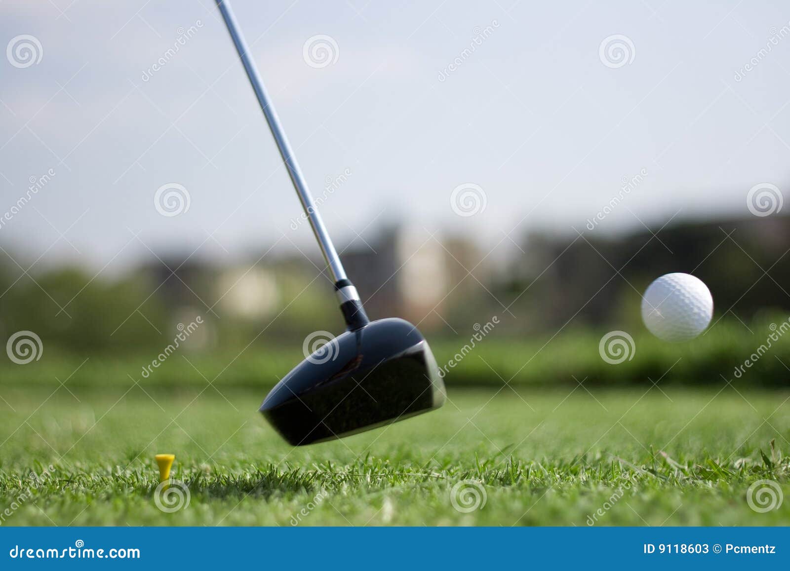 Ball in air stock image. Image of still, park, golf, golfing 9118603
