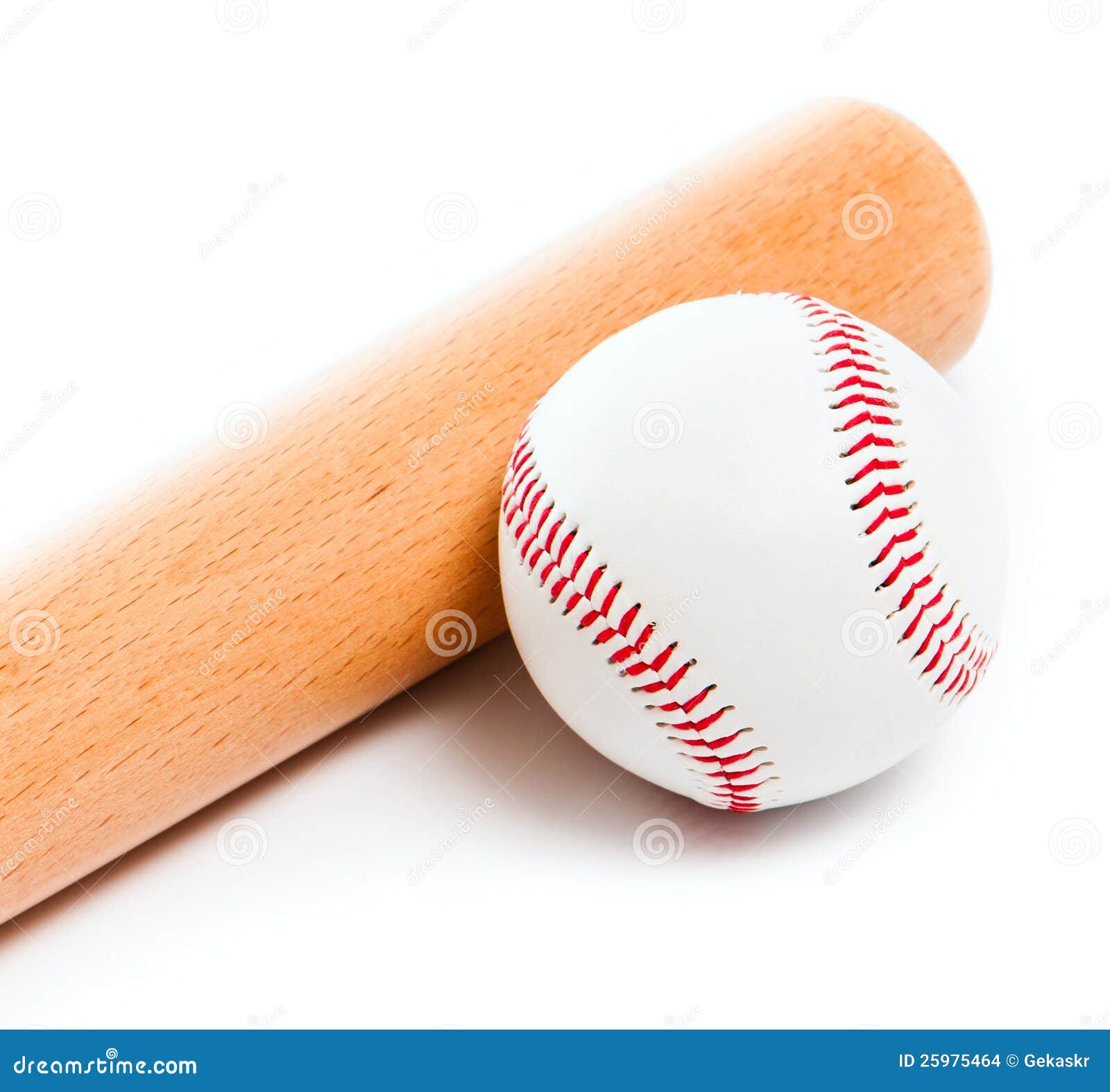 Ball and baseball bat stock photo. Image of catch, leisure 25975464
