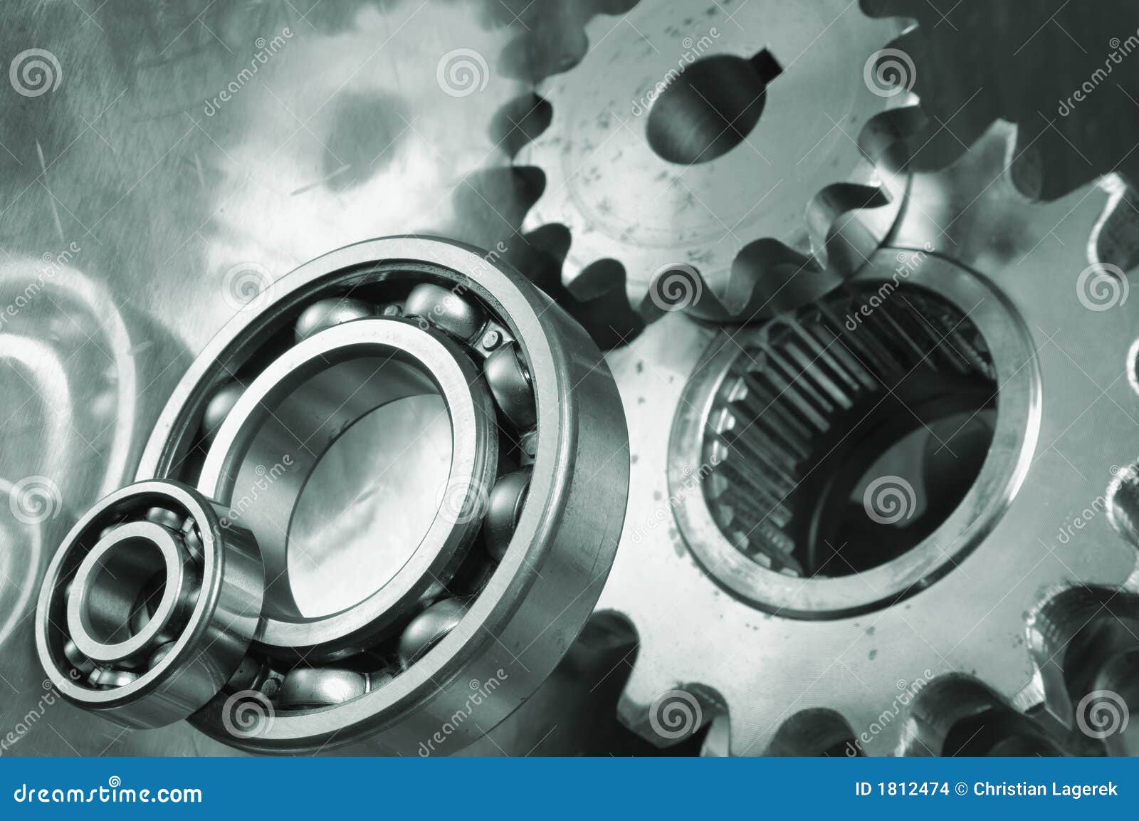 Ballbearing with gears stock photo. Image of mechanical 1812474