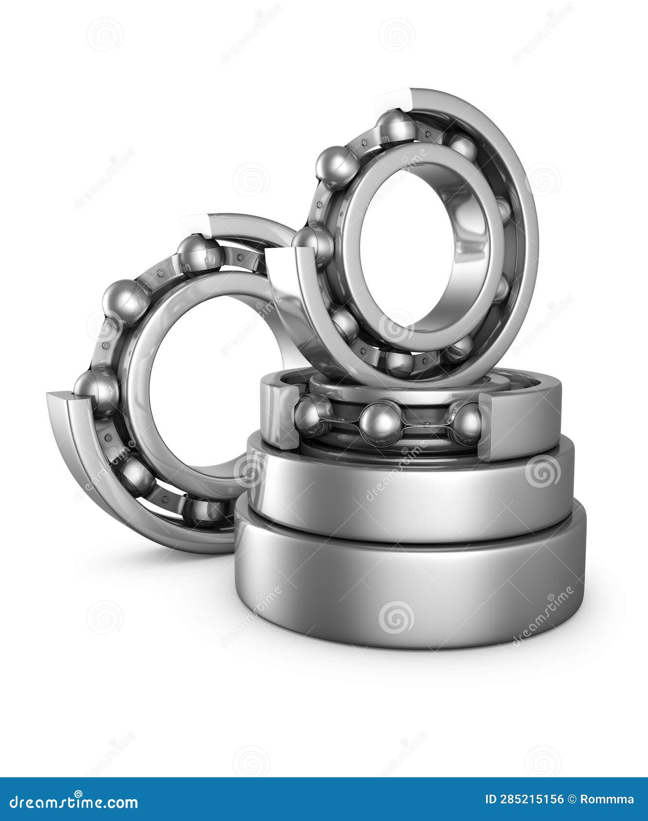Ball bearings in a cut stock illustration. Illustration of cage 285215156