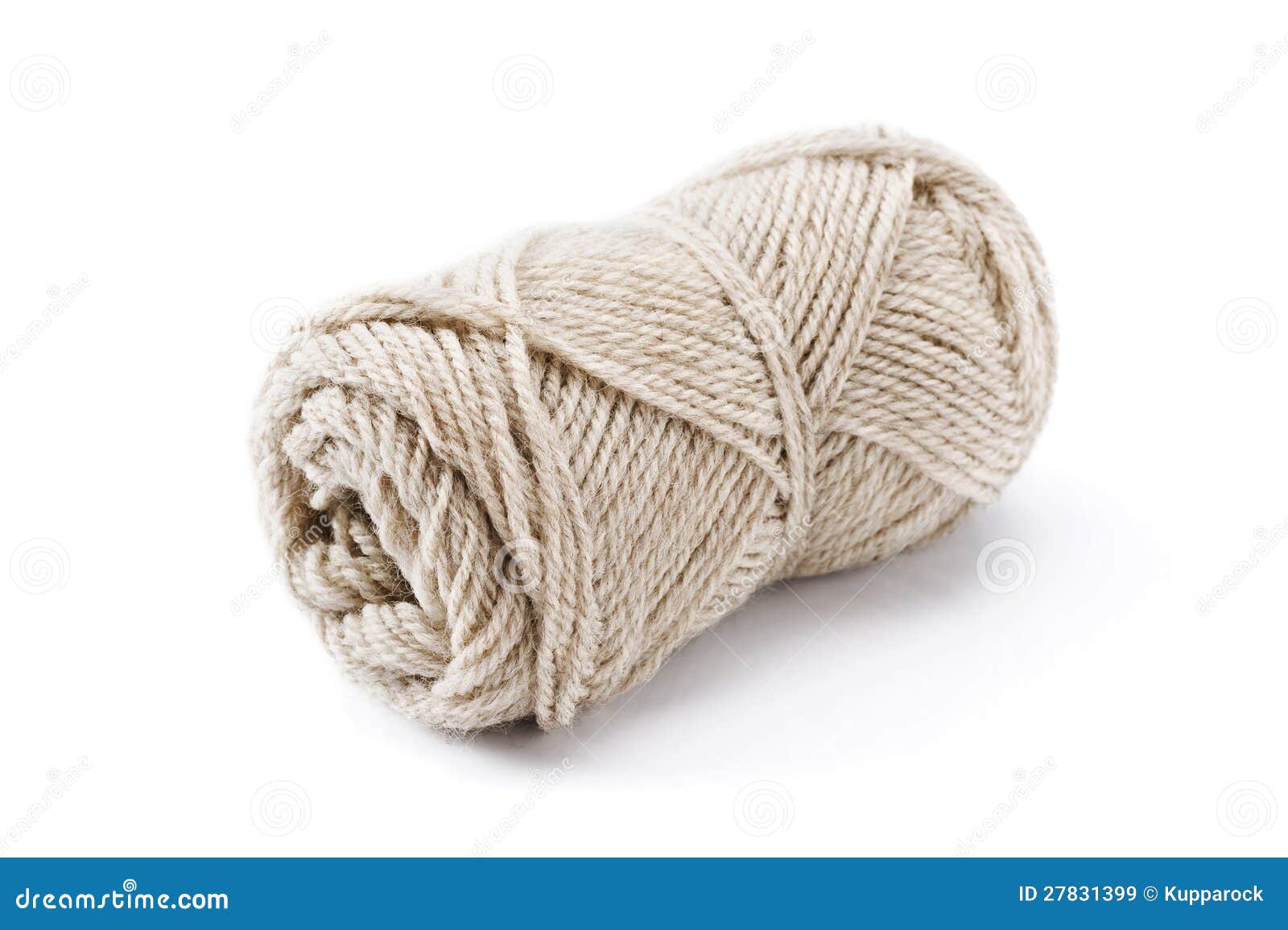 Ball of beige yarn stock image. Image of soft, knit, homemade - 27831399