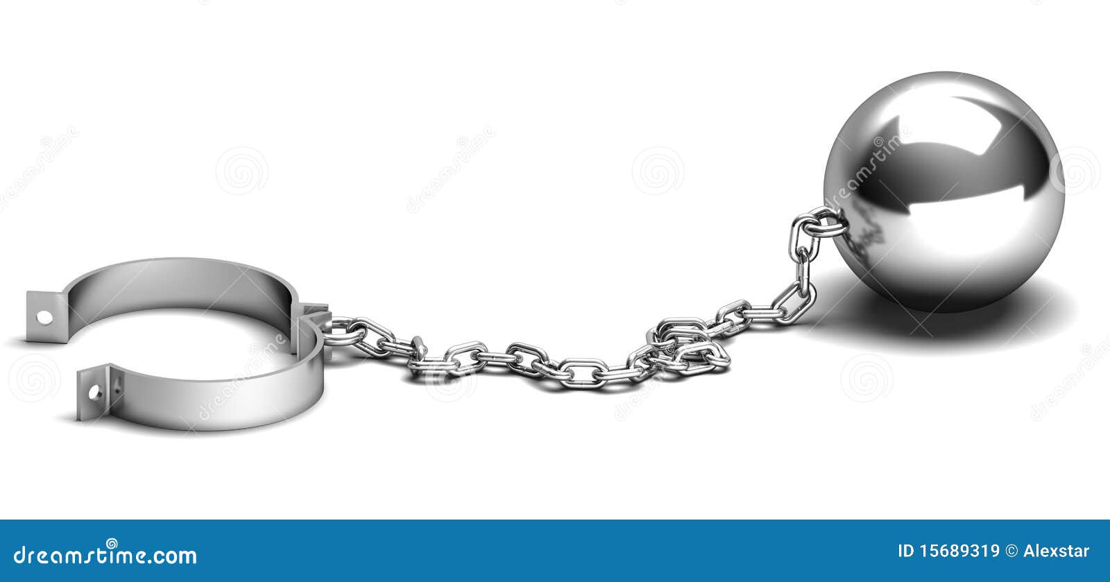 Ball and chain stock illustration. Illustration of bright 15689319
