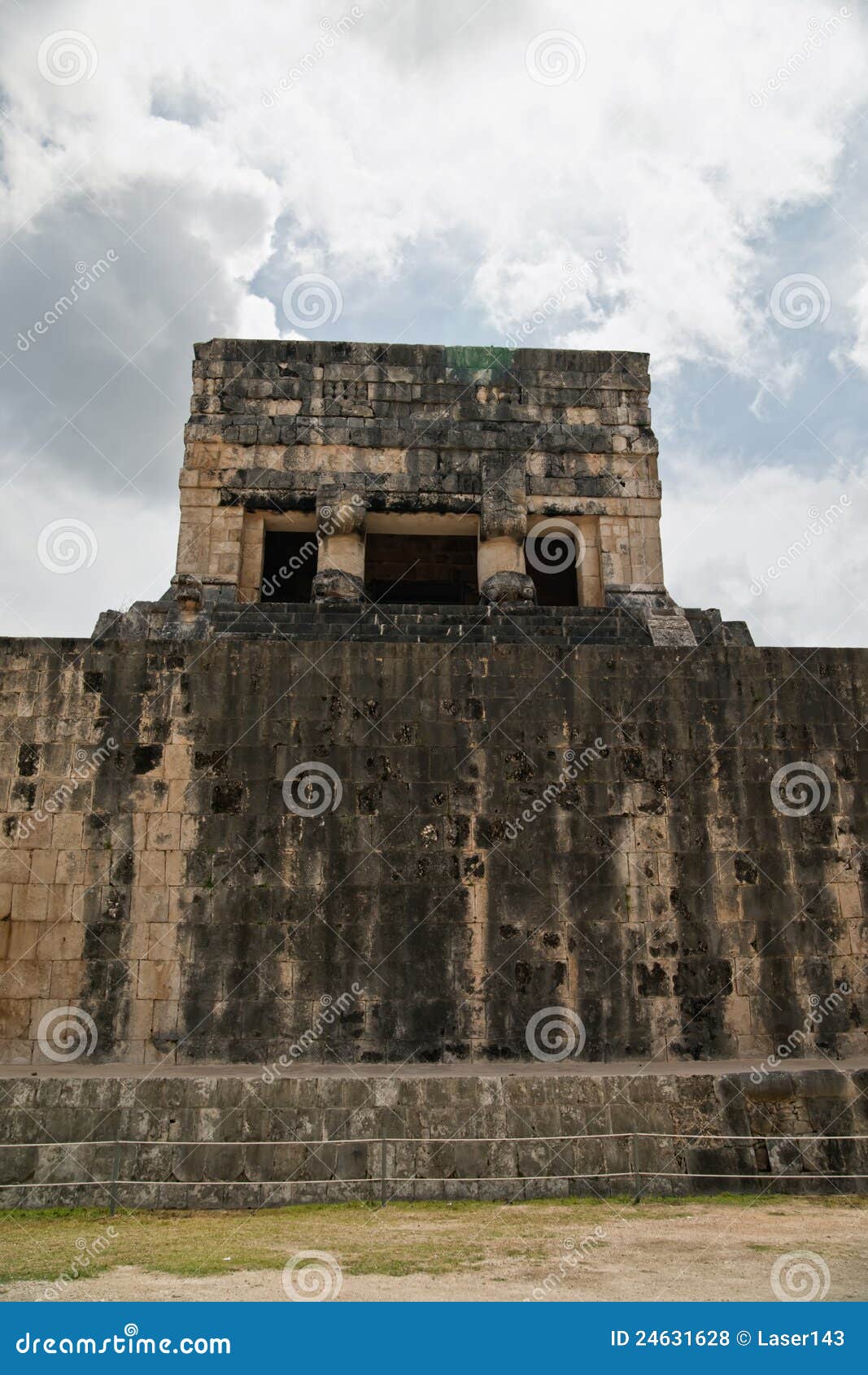 The Ball Court in Chichen Itza. Stock Photo Image of ruin
