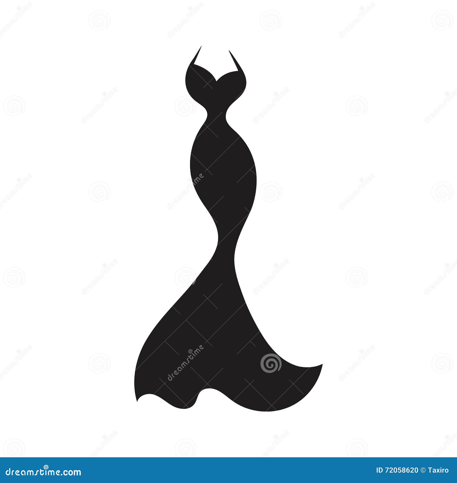 Download Ball gown silhouette stock vector. Illustration of ...