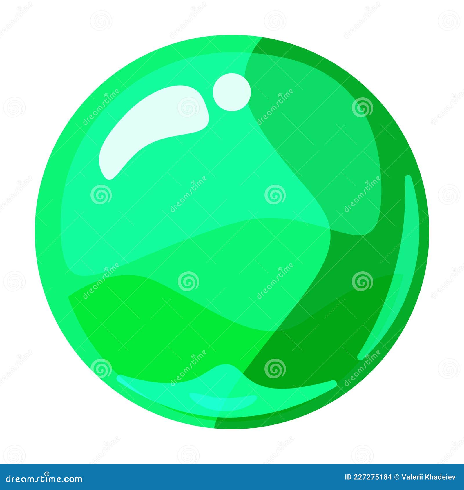 Ball Green Shiny Glossy Colorful Game Art