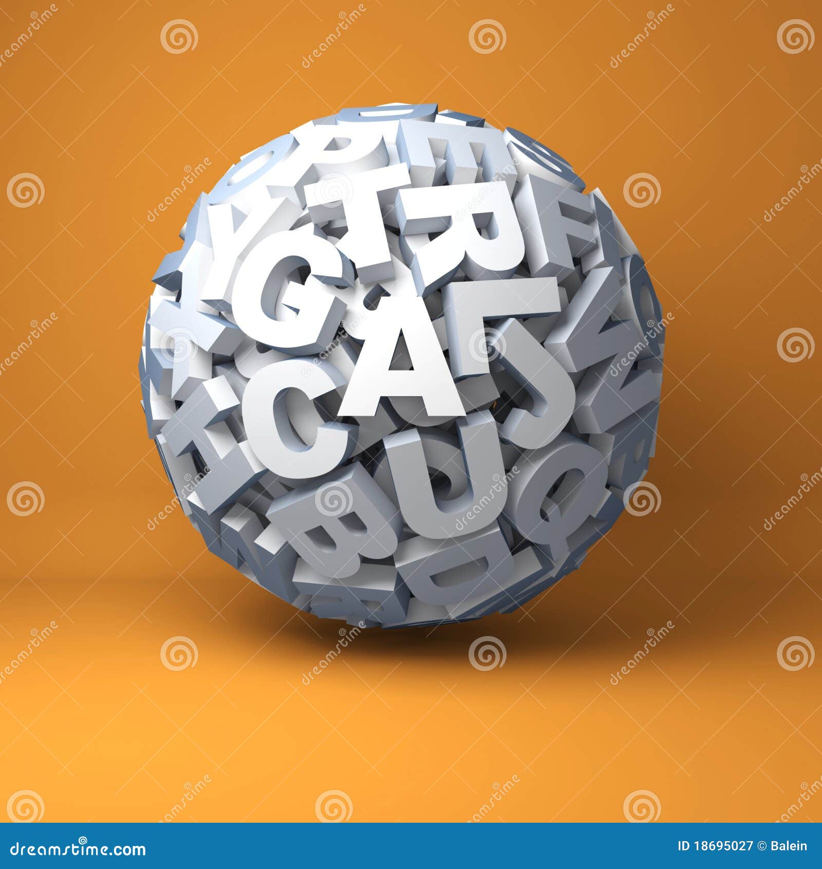 Ball from letters stock illustration. Illustration of order - 18695027