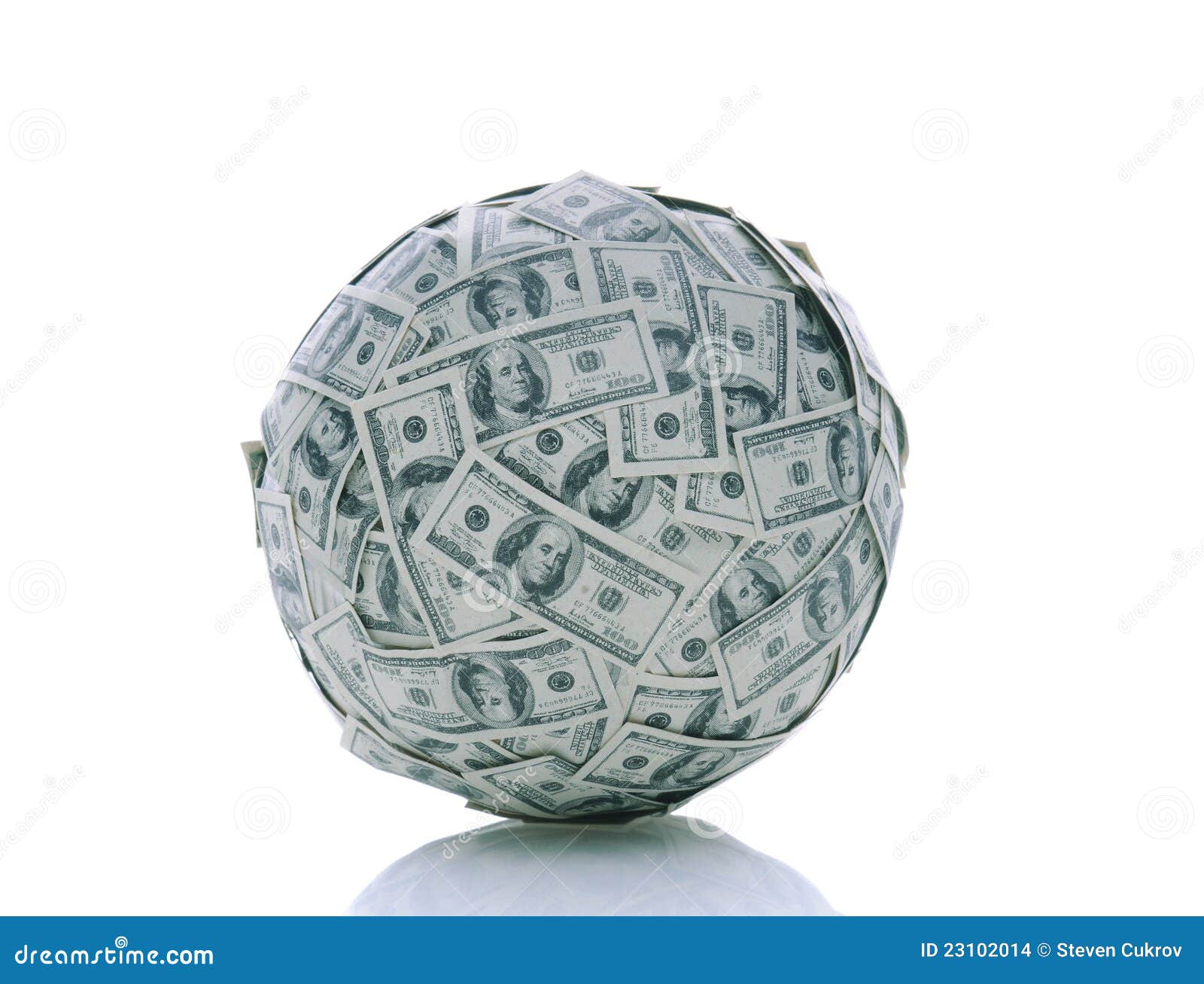 A Ball of Money stock photo. Image of franklin, ball 23102014