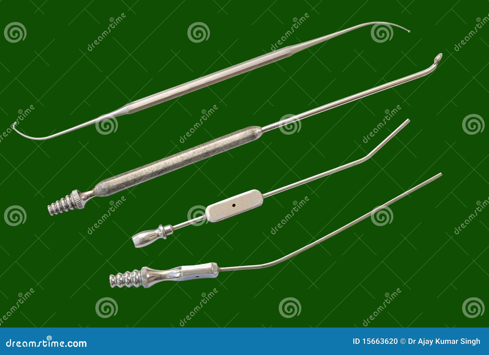 Ball Point Probe, Suction Currete and Canulas Stock Photo Image of