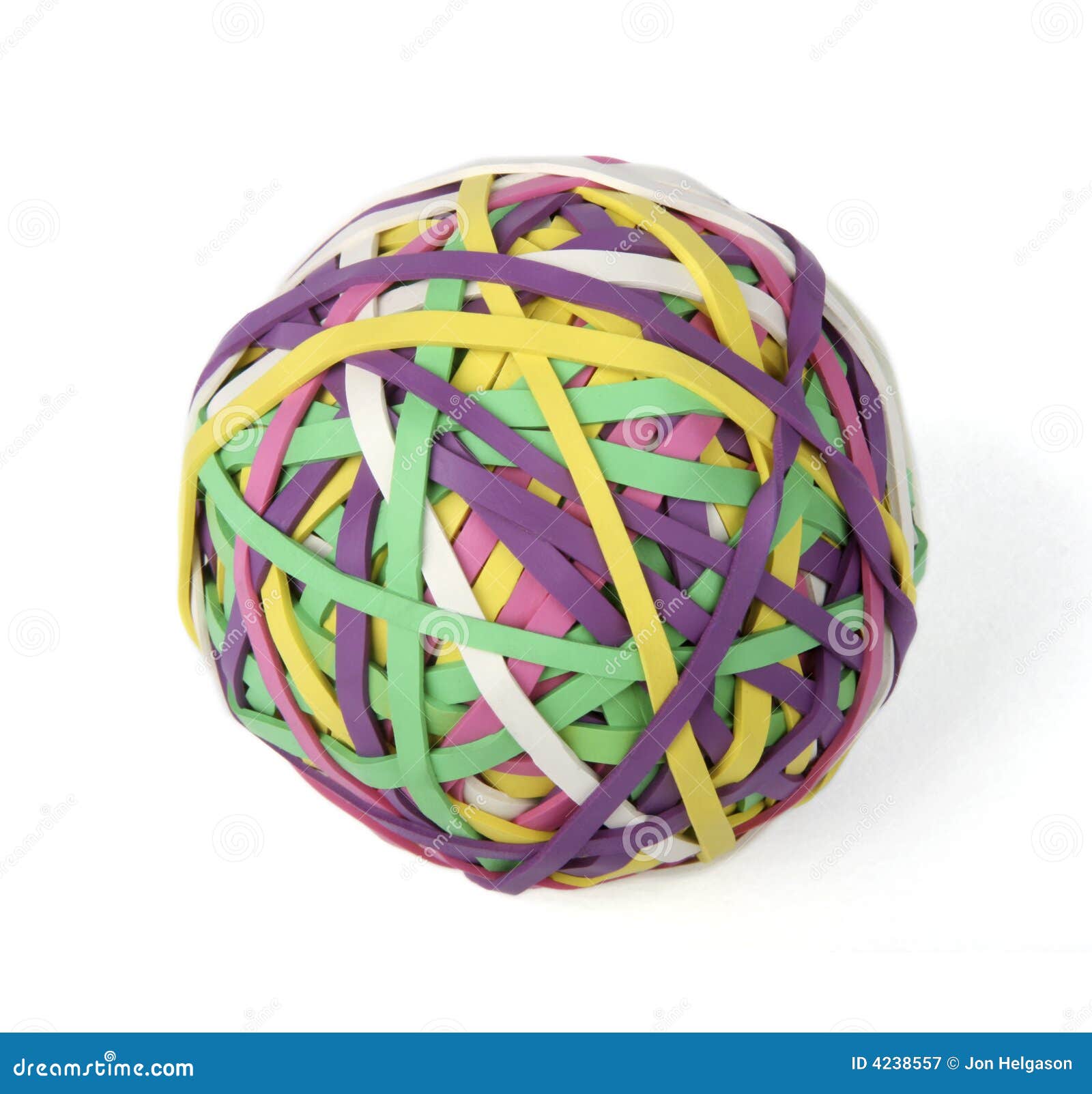 Ball of rubber bands stock image. Image of white, elasticated 4238557