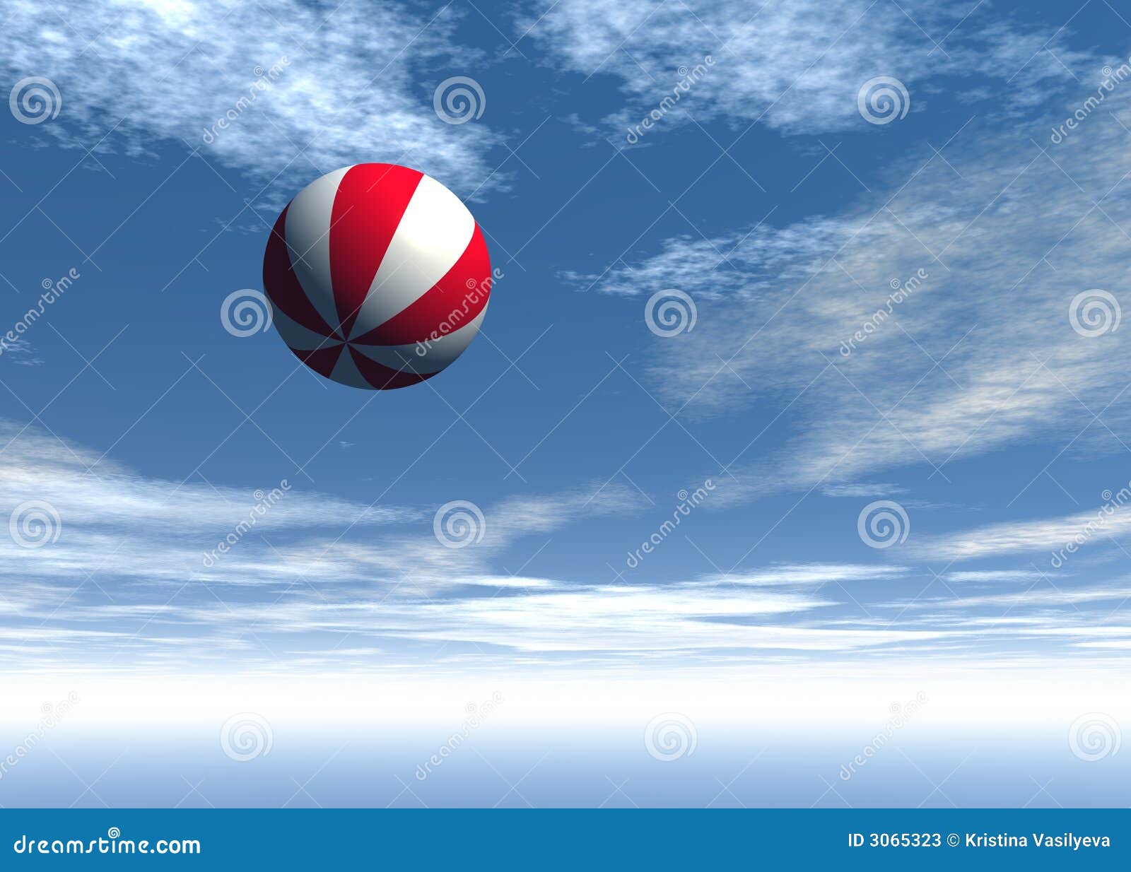 Ball in the sky stock illustration. Illustration of white 3065323