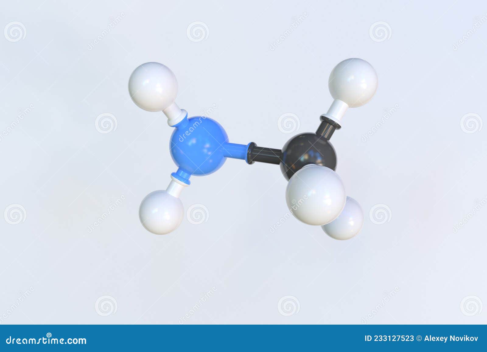 Methylamine Molecule, Scientific Molecular Model, Looping 3d Animation ...