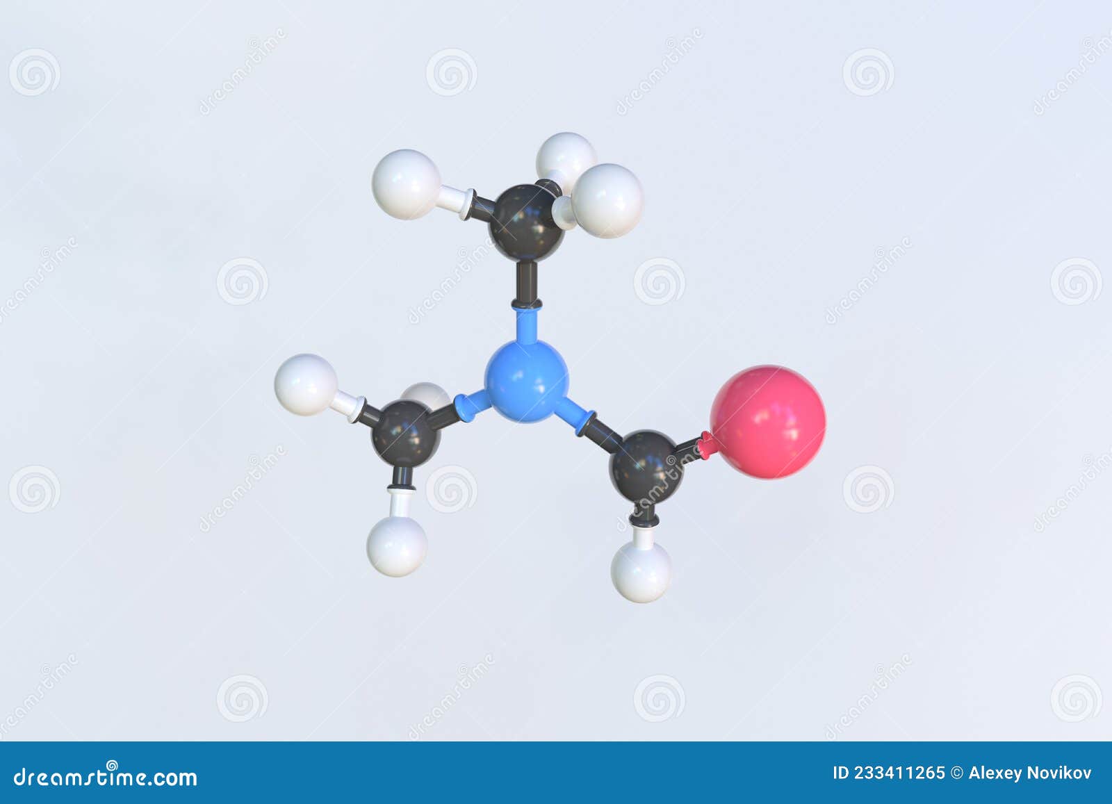 N,n-dimethylformamide Molecule Made with Balls, Scientific Molecular ...