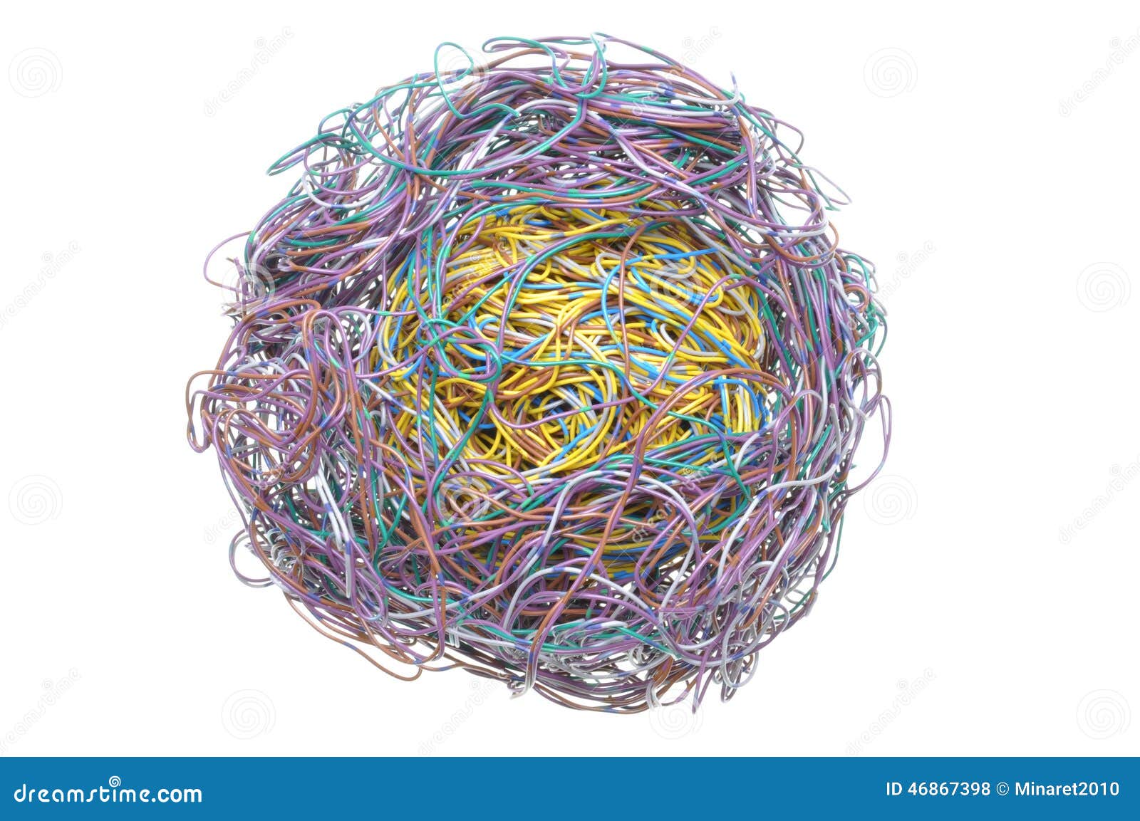 Ball of tangled wires stock photo. Image of roll, background 46867398