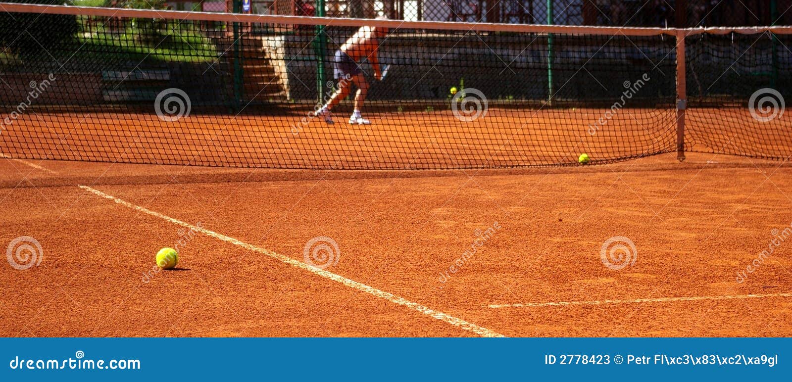 Ball on tennis court stock image. Image of ball, play 2778423