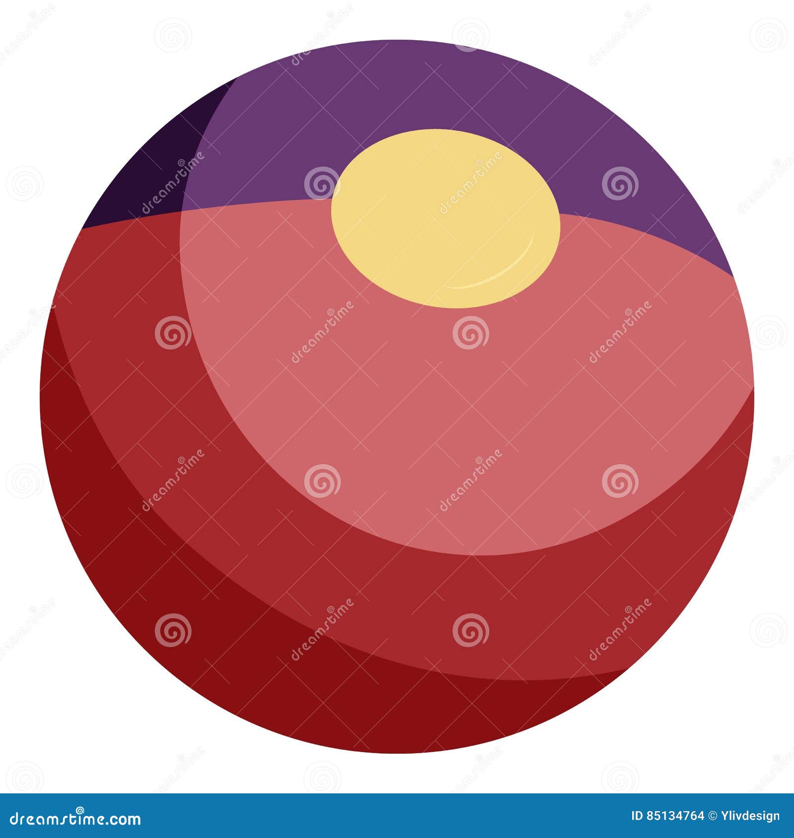 Ball Toy Icon, Cartoon Style Stock Vector Illustration of leisure