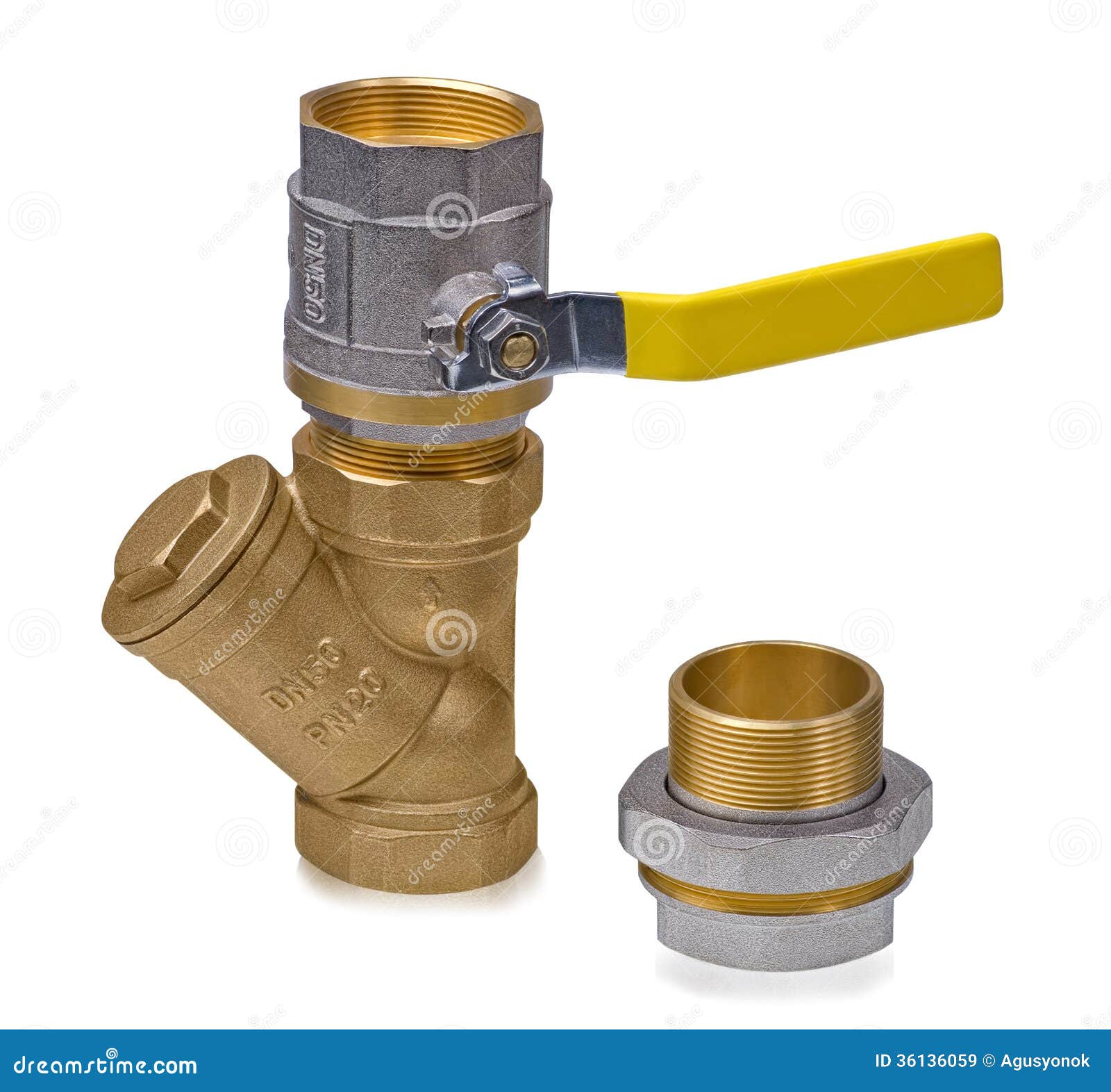 Ball Valve with Filter and Deep Cleaning Hygienic Squeegee Stock Image Image of pipe, merge