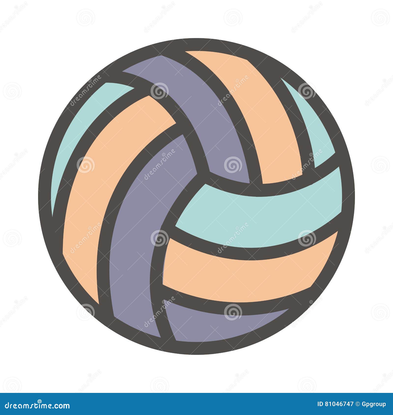 Ball of volleyball design stock vector. Illustration of fitness - 81046747
