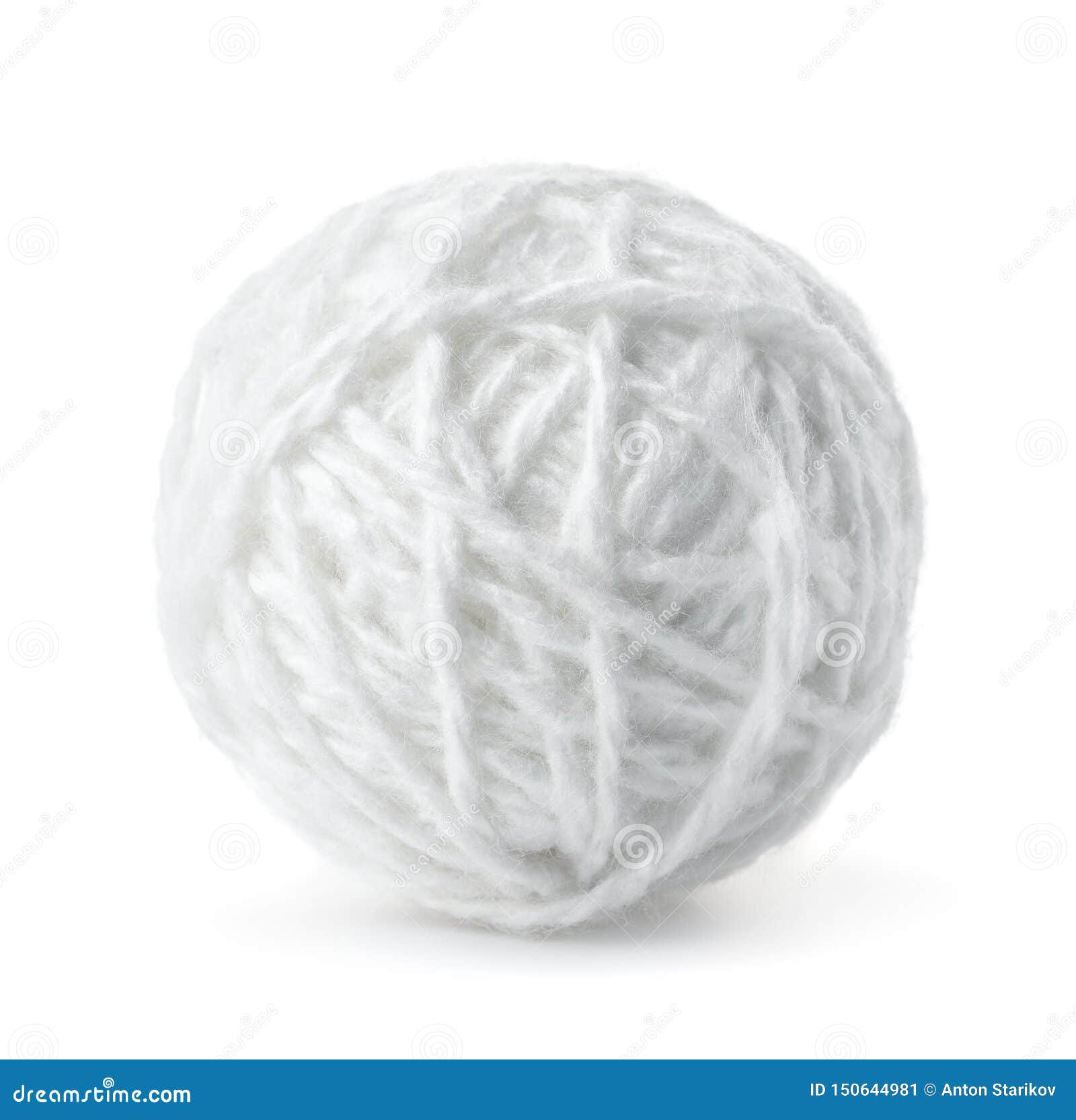 Ball of white wool yarn stock image. Image of classic 150644981