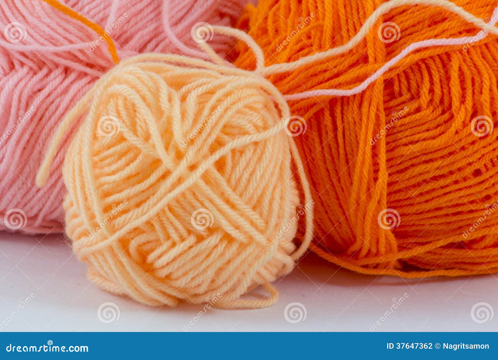 Ball of yarn stock photo. Image of orange, craft, clothing 37647362