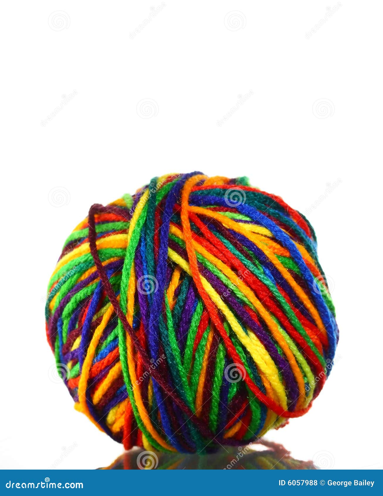 Ball of Yarn stock photo. Image of orange, blue, yarn 6057988
