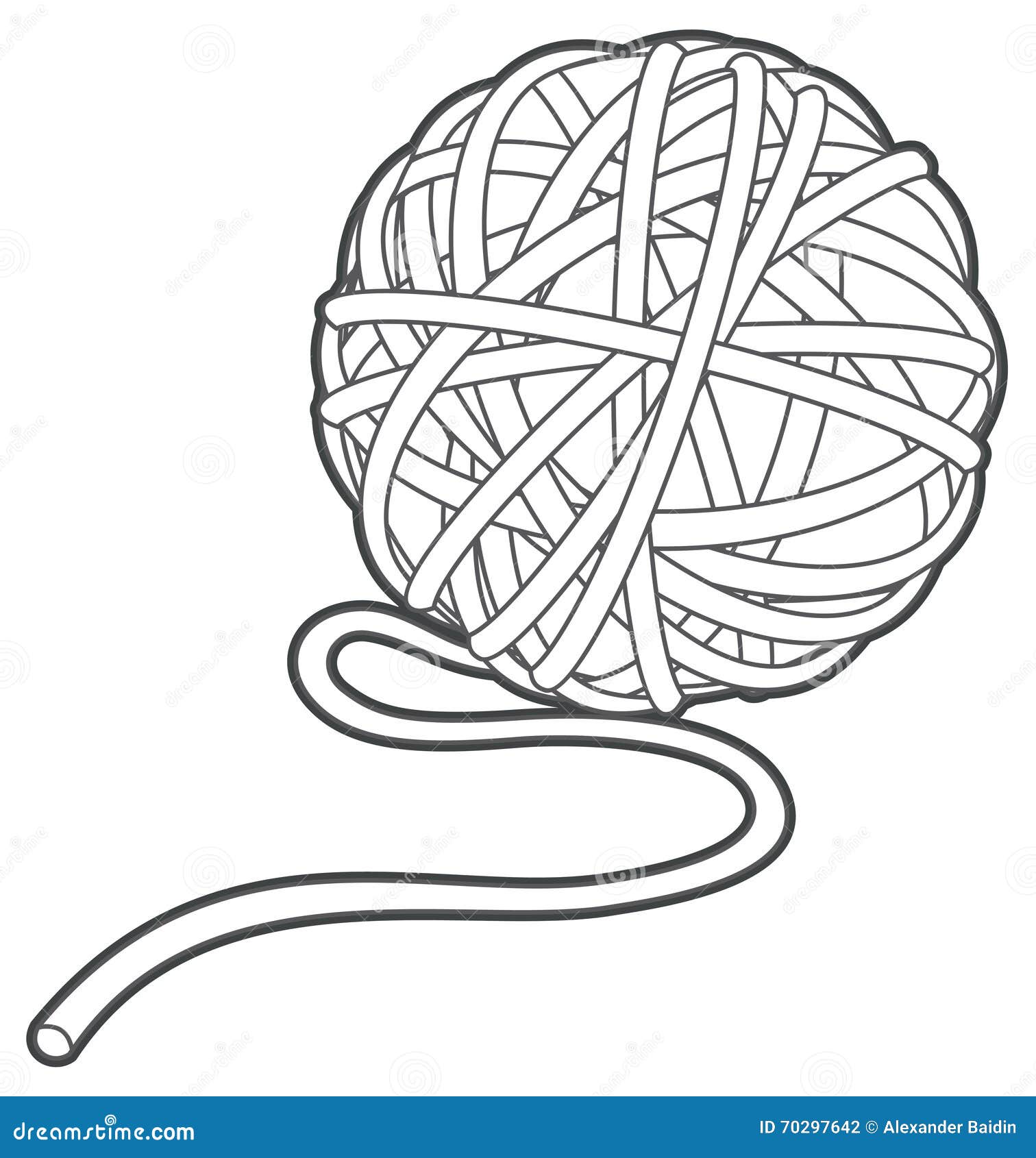 Ball Of Yarn Stencil