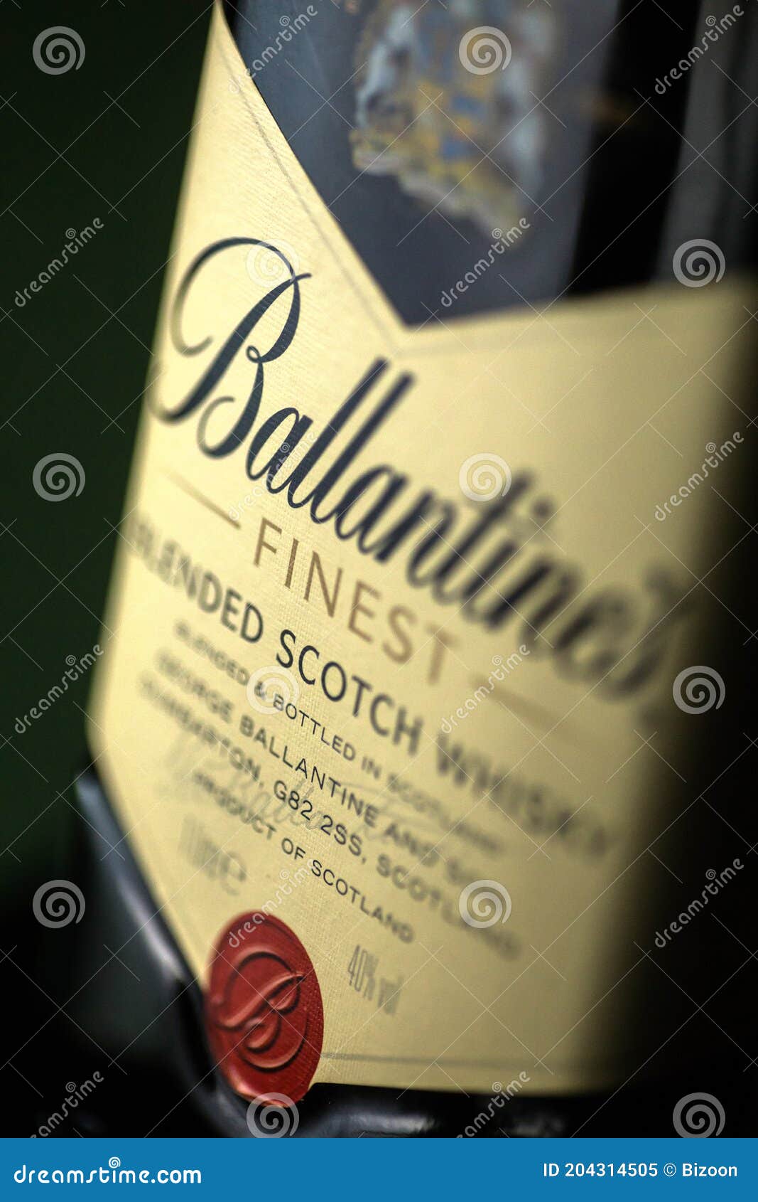 Ballantines whisky isolated on white background Stock Photo - Alamy