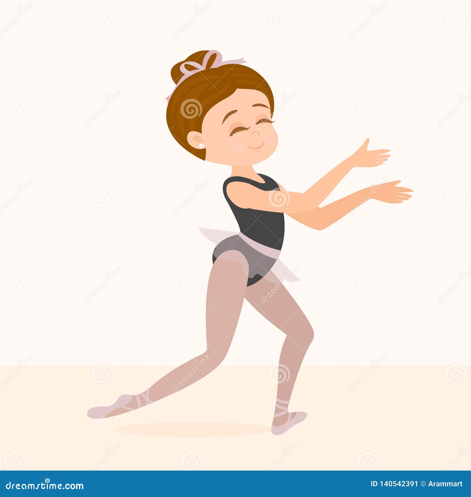 Ballerina in Ballet Classes Stock Illustration Illustration of dance