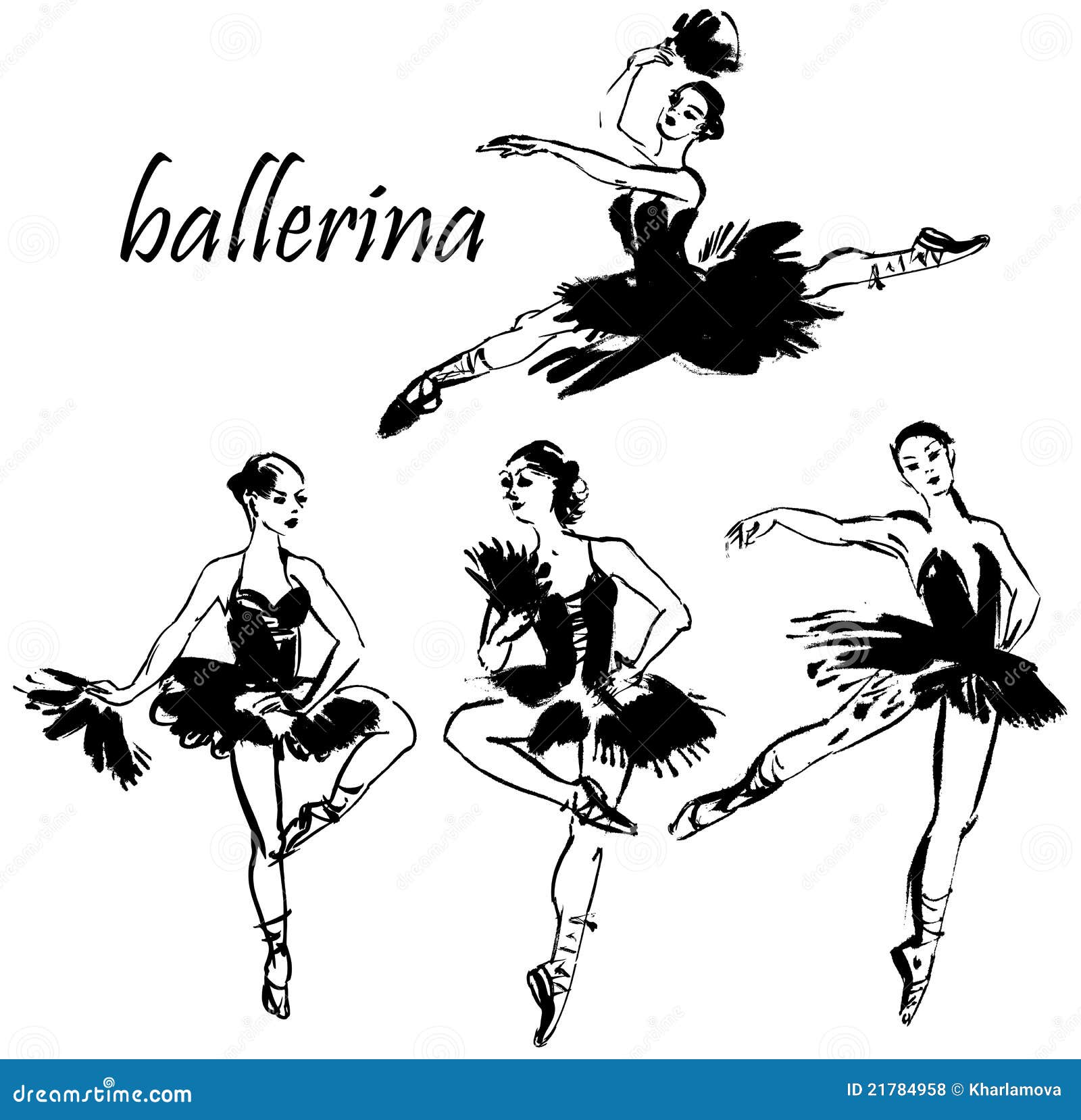 Ballerina. Monochrome Version . Watercolor Royalty-Free Stock Photo ... Watercolor People Dancing