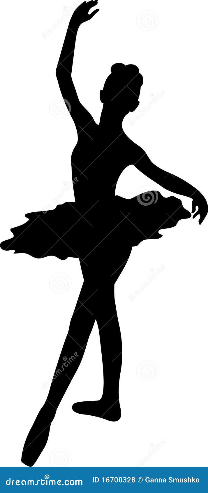 Ballerina Silhouette stock vector. Illustration of girls - 16700328