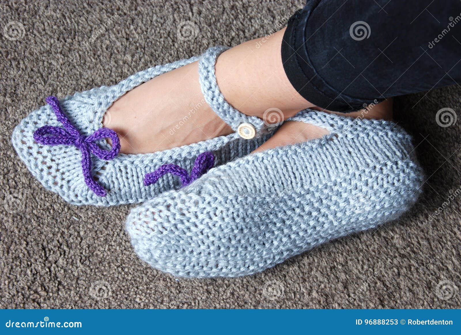 knitted ballerina slippers