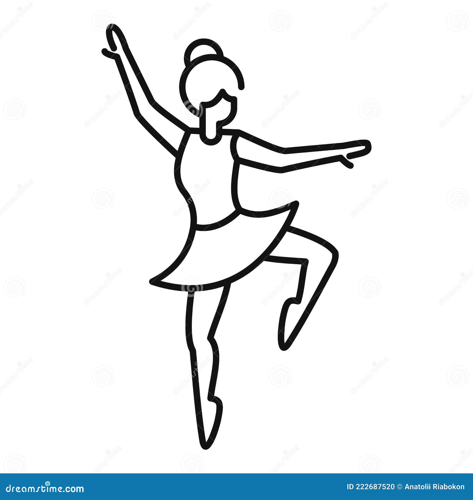 Ballerina Stage Icon Outline Vector. Ballet Dancer Stock Vector ...