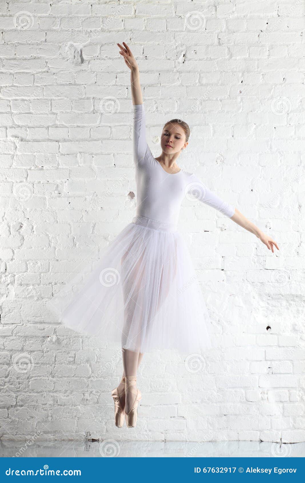 Ballerina in white stock image. Image of beauty, femininity - 67632917
