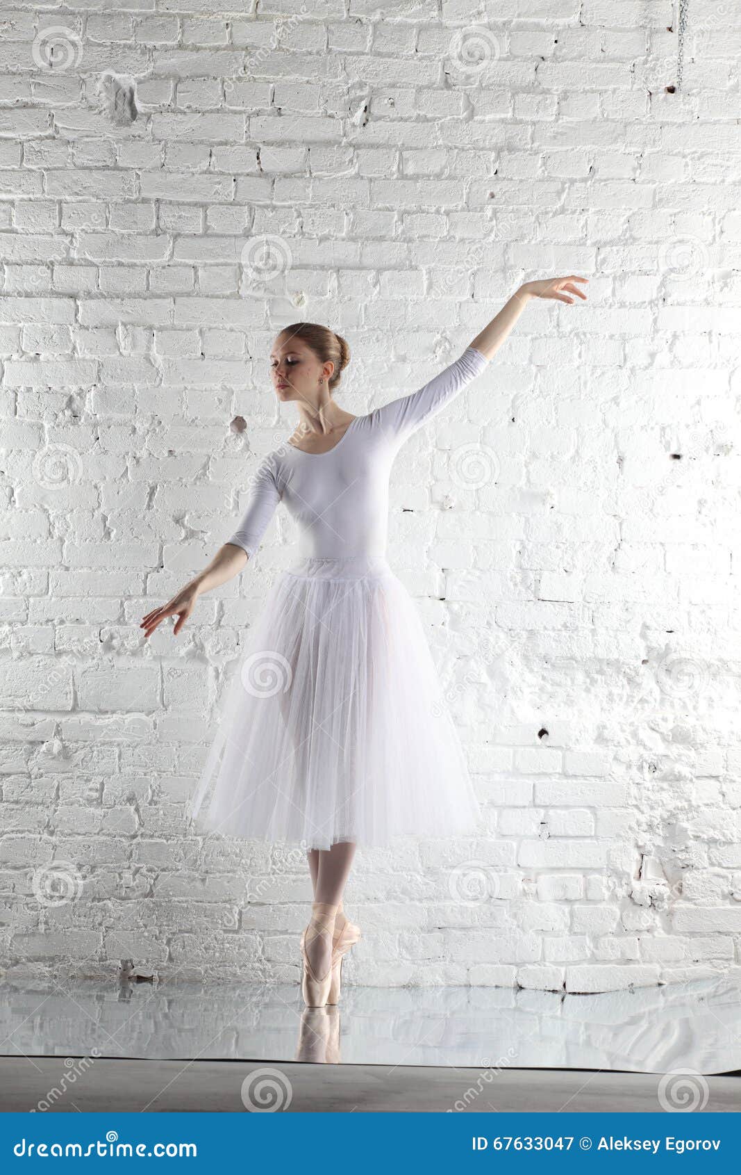 Ballerina in white stock image. Image of elegance, artist - 67633047