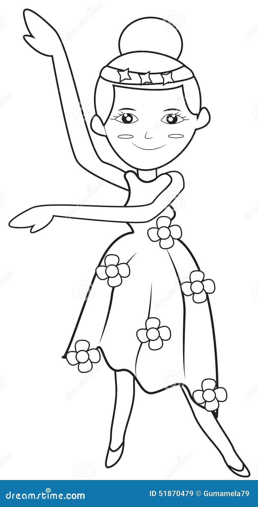 Ballet coloring page stock illustration. Illustration of abstract
