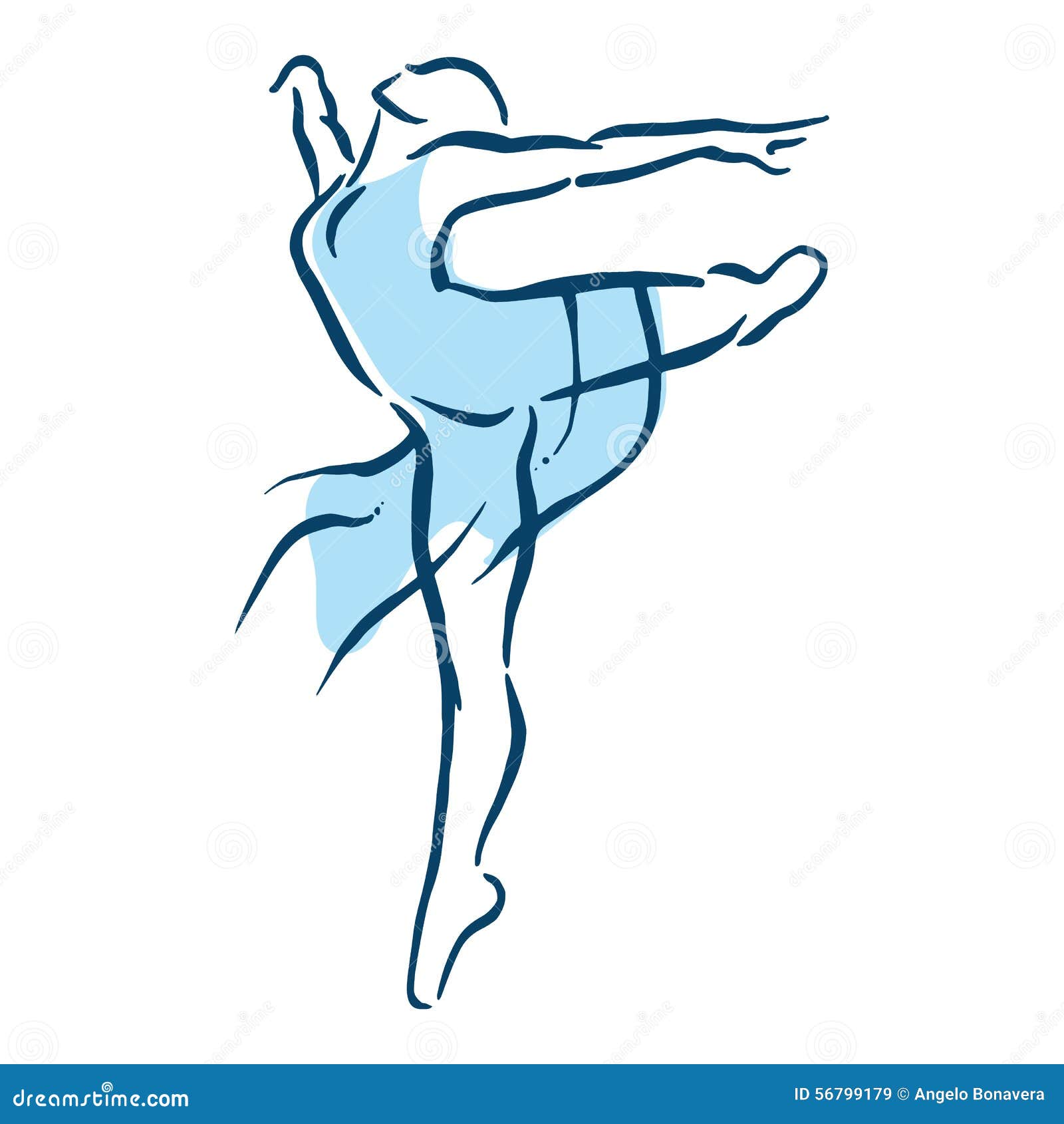 Ballet dancer stock illustration. Illustration of artwork - 56799179