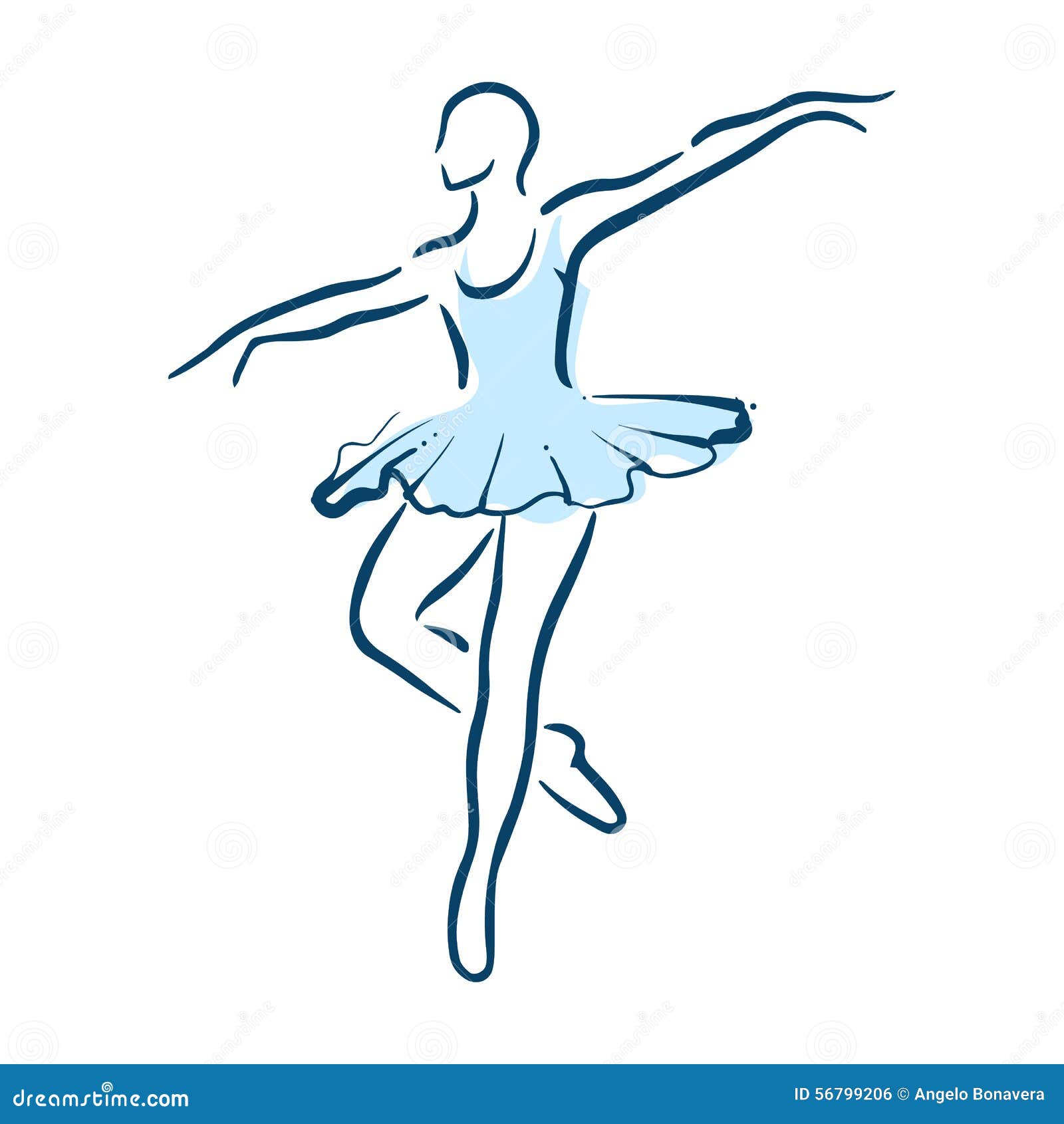 Ballet dancer stock illustration. Illustration of clothing - 56799206