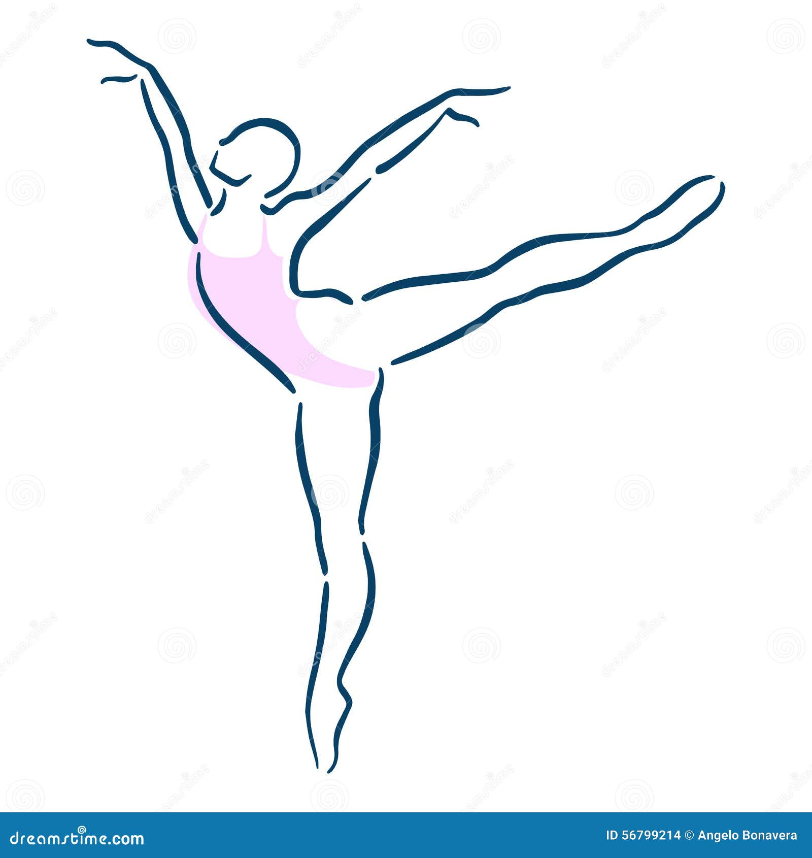 Ballet dancer stock illustration. Illustration of ballet - 56799214