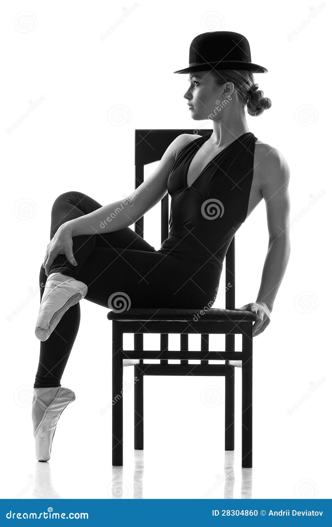 Ballet Dancer Girl Sitting on the Chair Stock Photo Image of agility