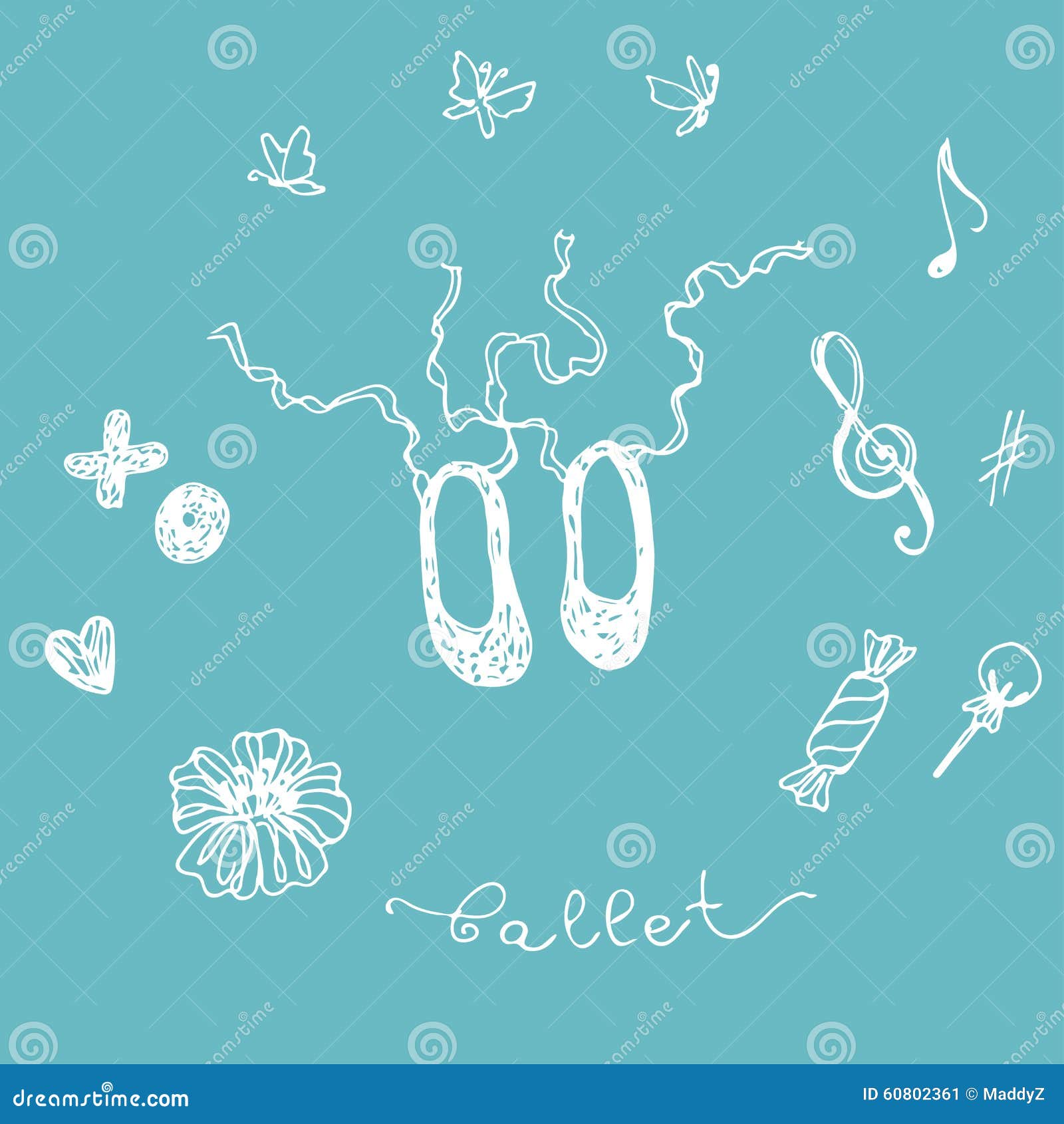 Ballet doodle sketch stock vector. Illustration of ballet 60802361