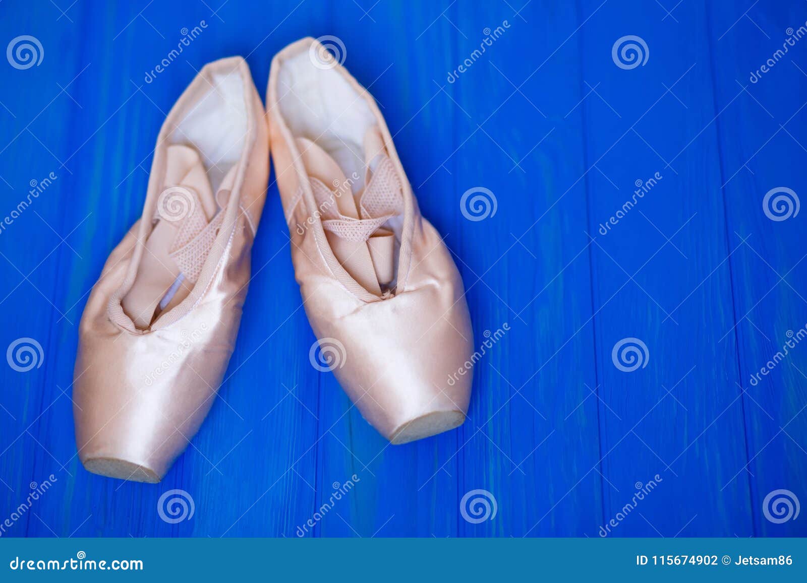 blue pointe shoes